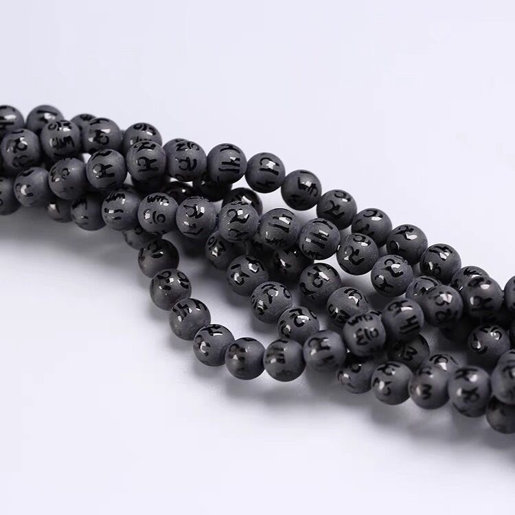 オブシディアンの梵字つけ連材