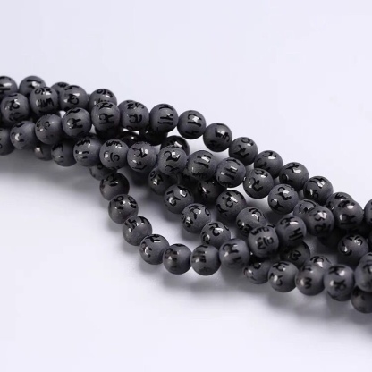 オブシディアンの梵字つけ連材