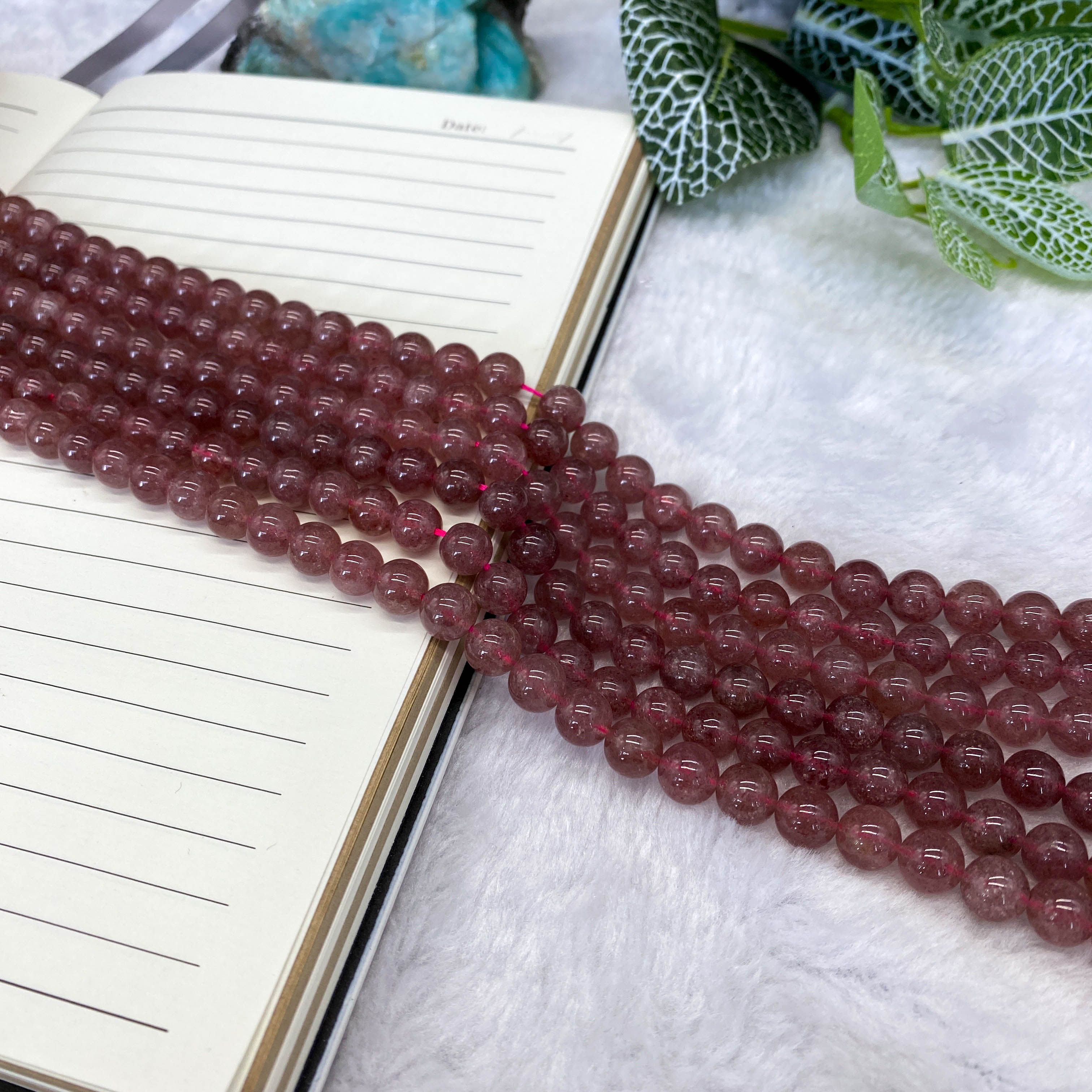 8mm DIY ストロベリークリスタルビーズ