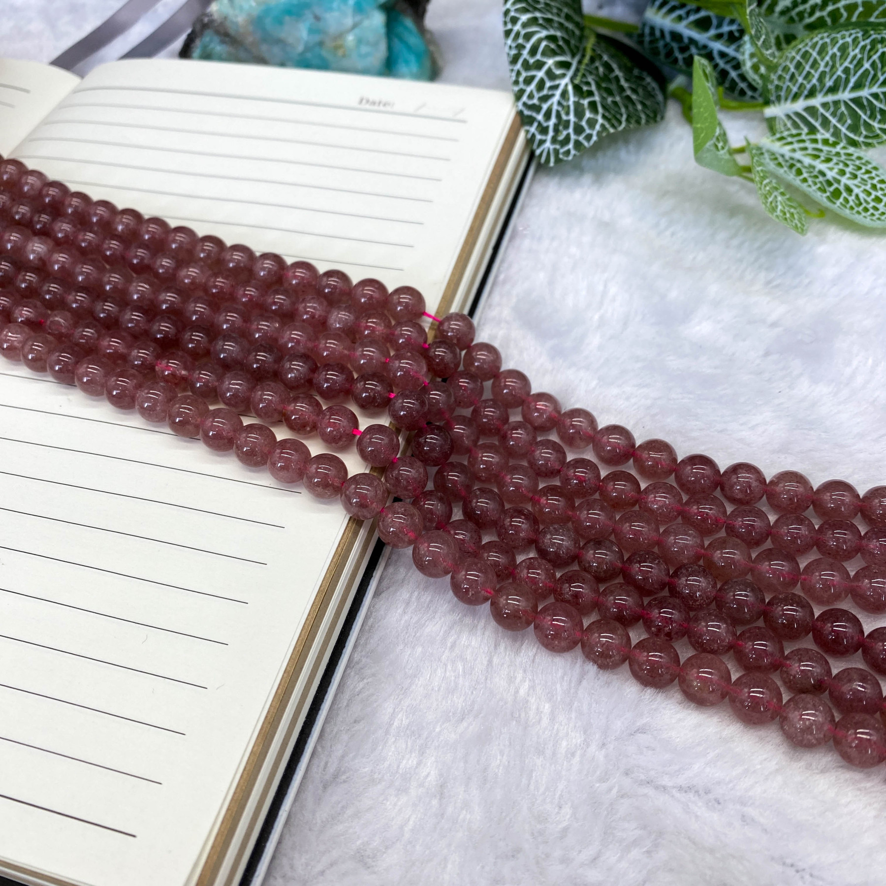 8mm DIY ストロベリークリスタルビーズ