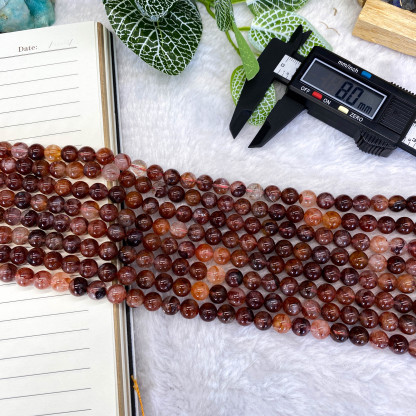8mm DIYファイアクォーツビーズ