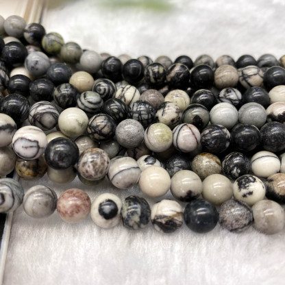 8mm DIY ゼブラロックビーズ