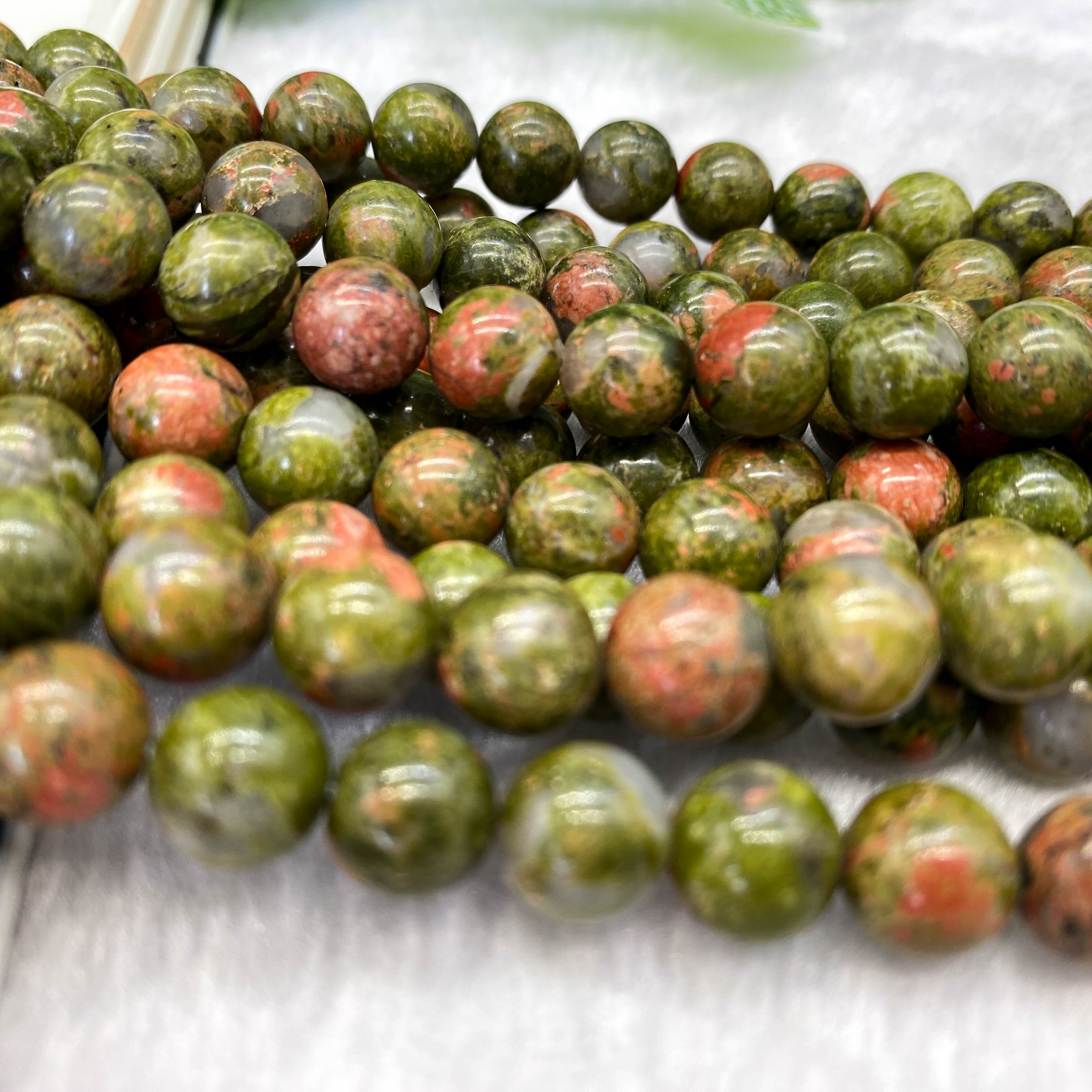 8mm DIYユナカイトビーズ