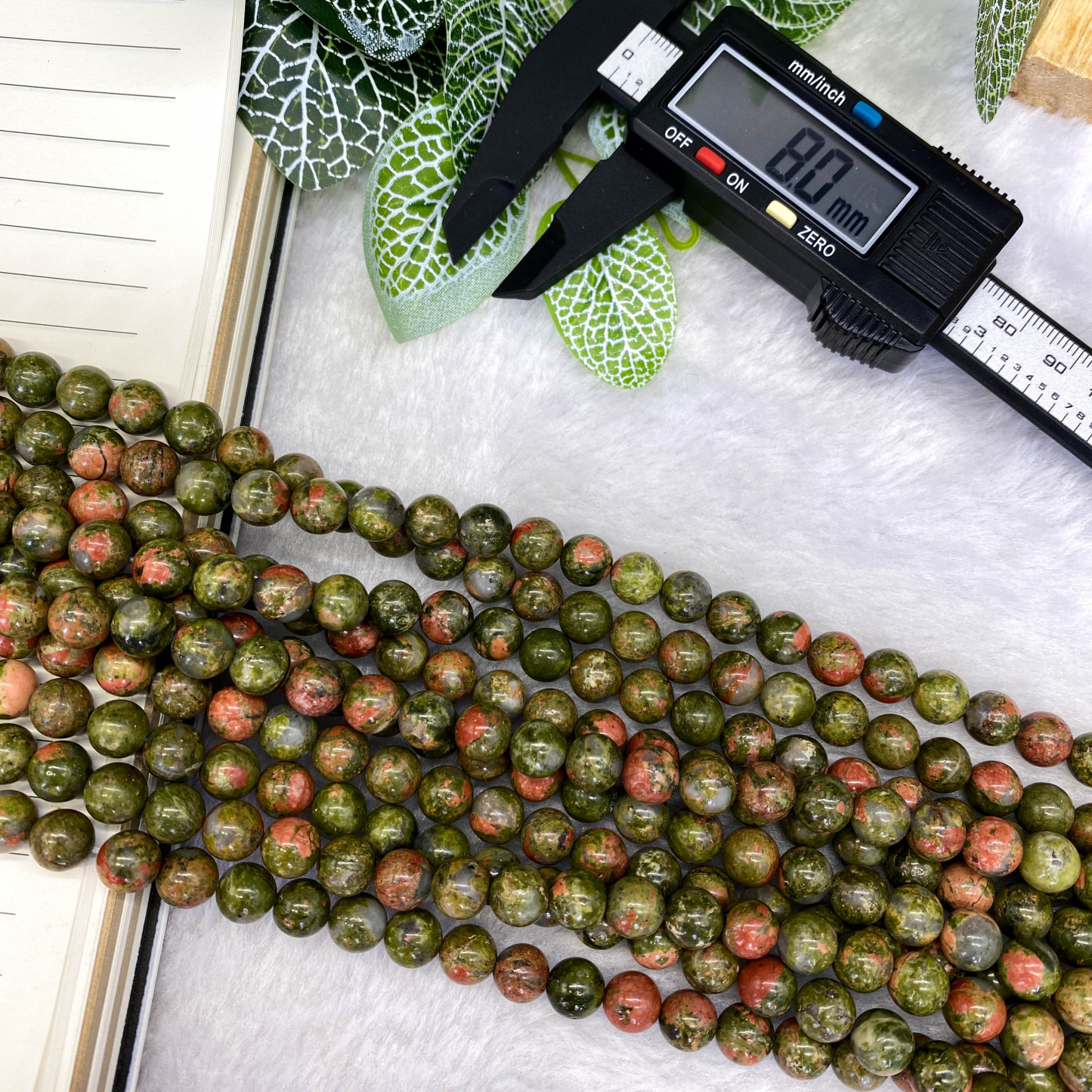 8mm DIYユナカイトビーズ