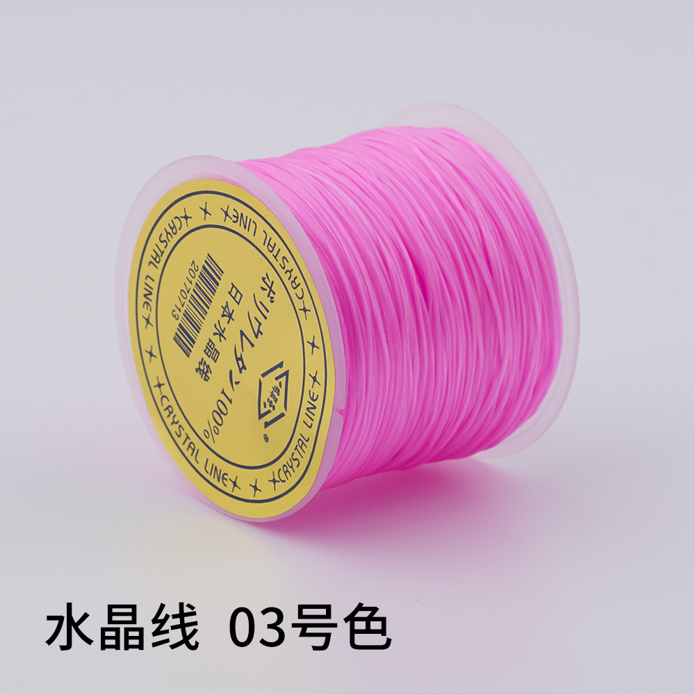 日本製 100m クリスタルゴムコード