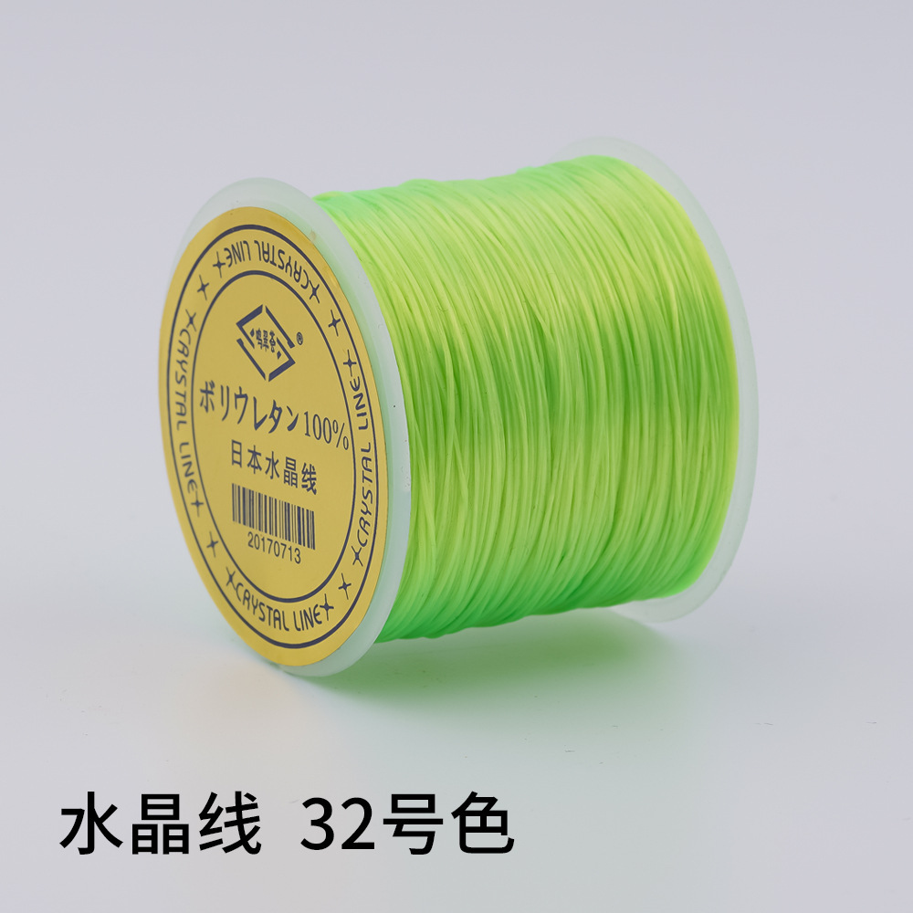 日本製 100m クリスタルゴムコード