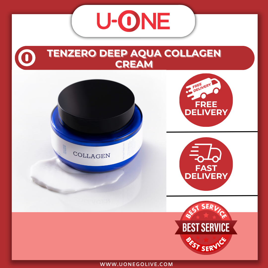 U-ONE | Korea | Tenzero | Deep Aqua Collagen Cream | 2 x 100g | Skin Care