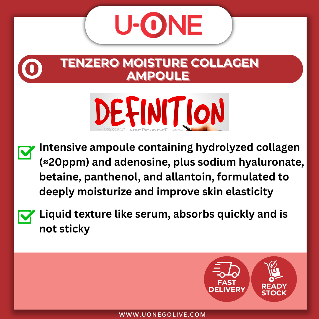 U-ONE | Korea | Tenzero | Moisture Collagen Ampoule | 110ml | Skin Care