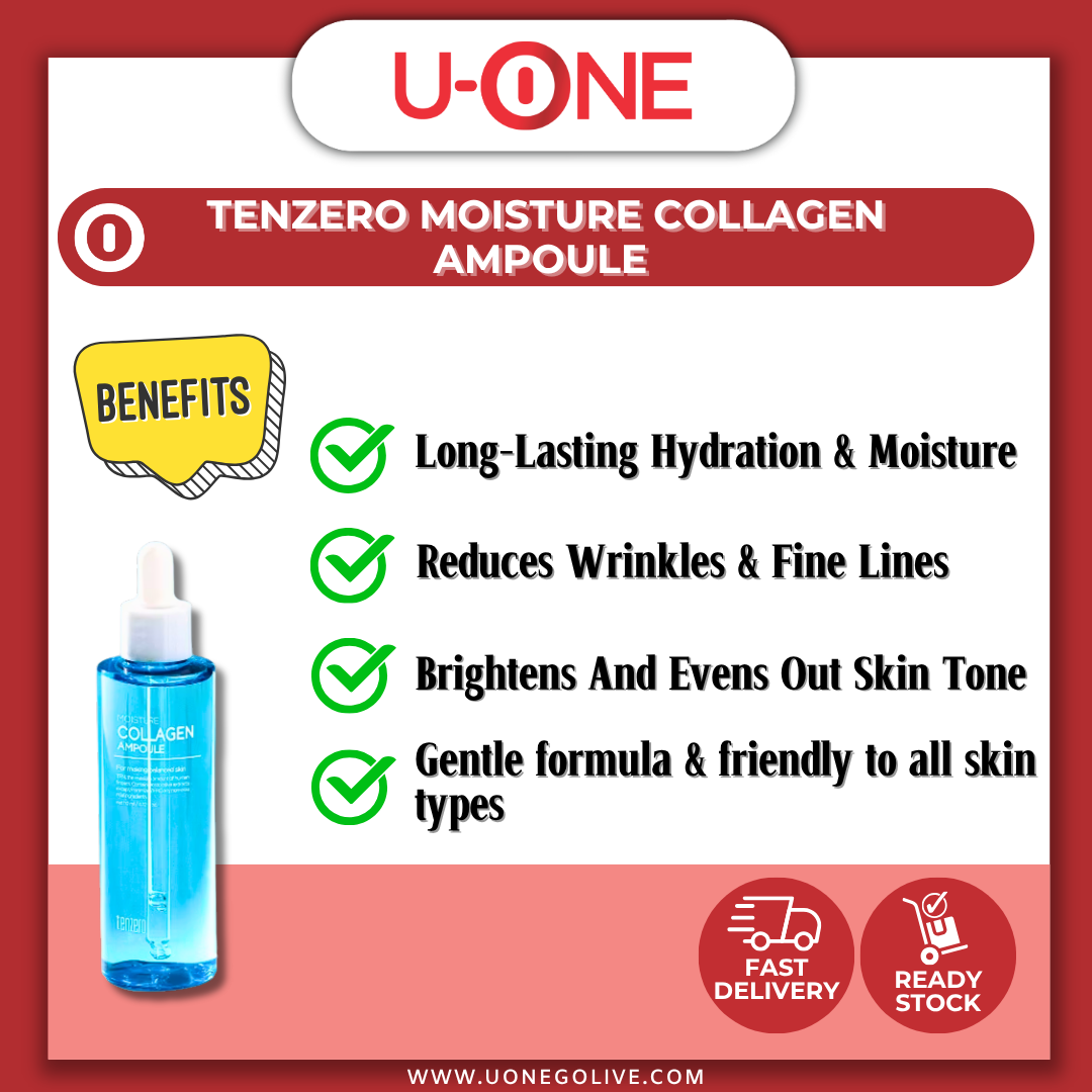 U-ONE | Korea | Tenzero | Moisture Collagen Ampoule | 110ml | Skin Care