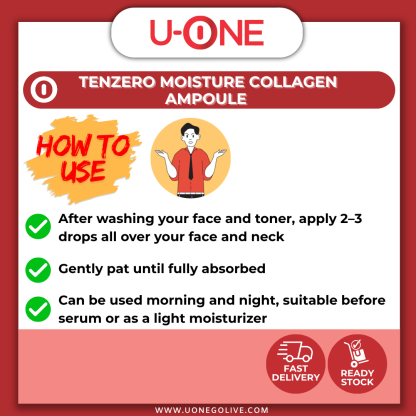 U-ONE | Korea | Tenzero | Moisture Collagen Ampoule | 110ml | Skin Care
