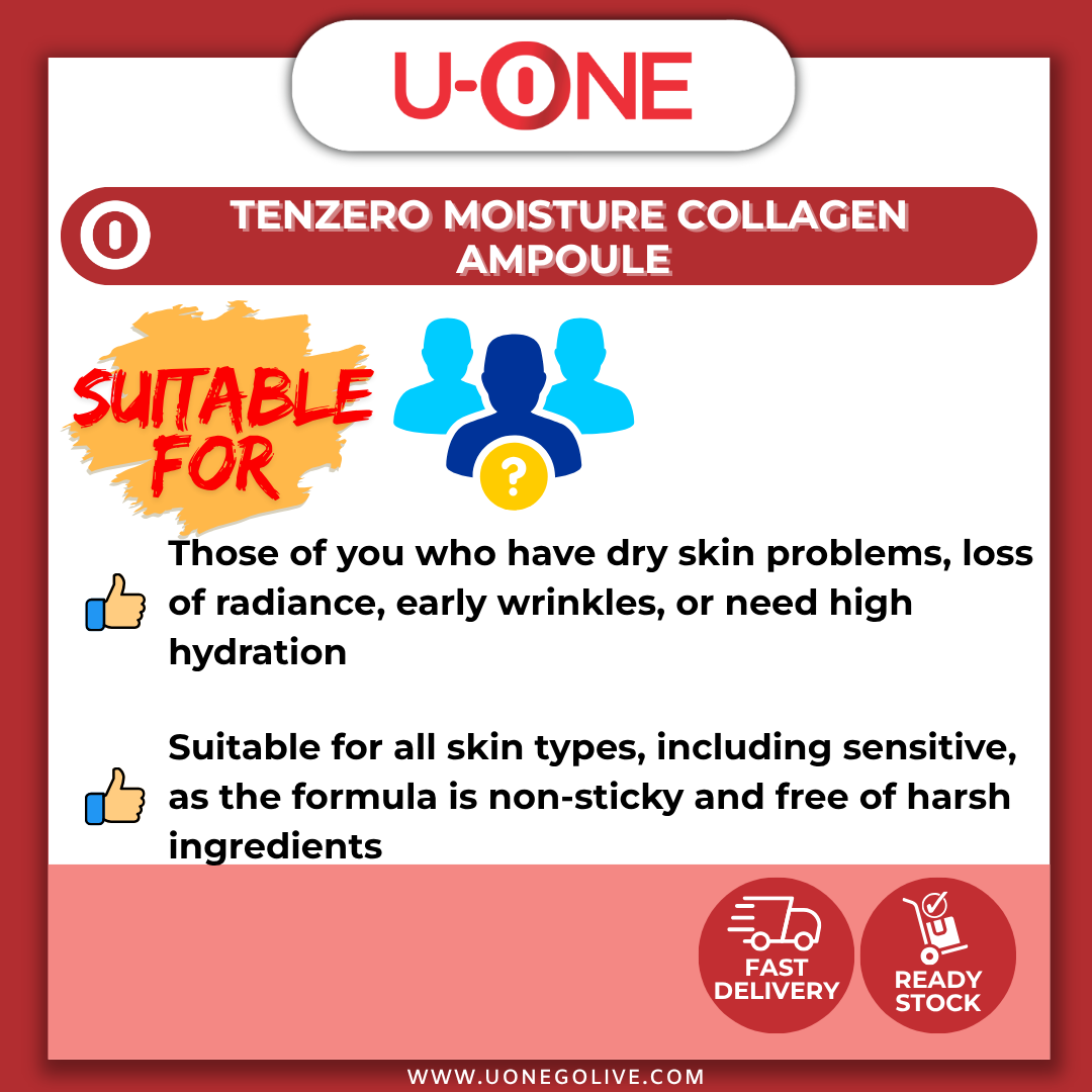 U-ONE | Korea | Tenzero | Moisture Collagen Ampoule | 110ml | Skin Care