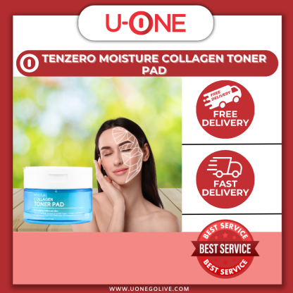 U-ONE | Korea | Tenzero | Moisture Collagen Toner Pad | 160g x 70pads | Skincare