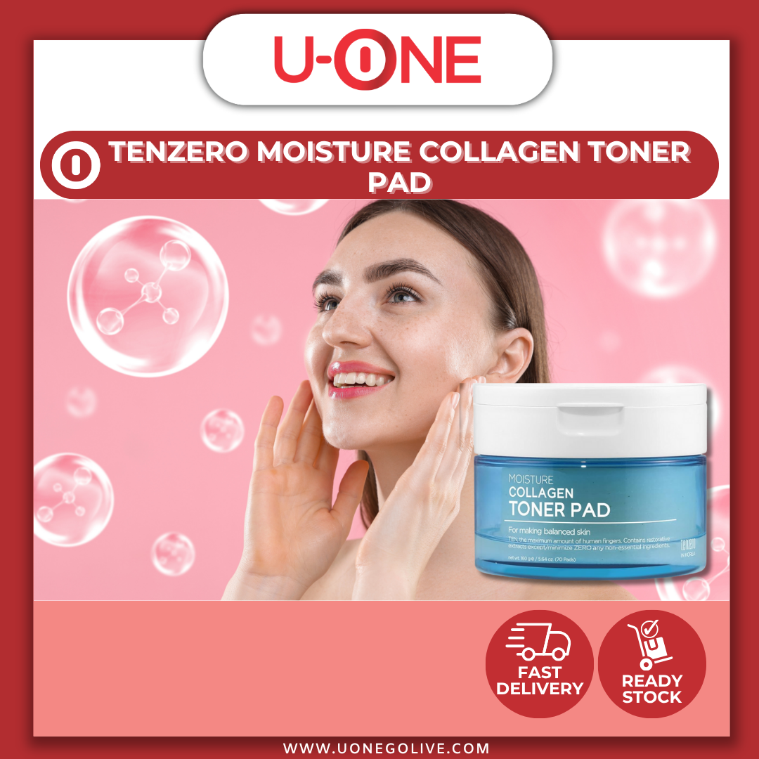U-ONE | Korea | Tenzero | Moisture Collagen Toner Pad | 160g x 70pads | Skincare