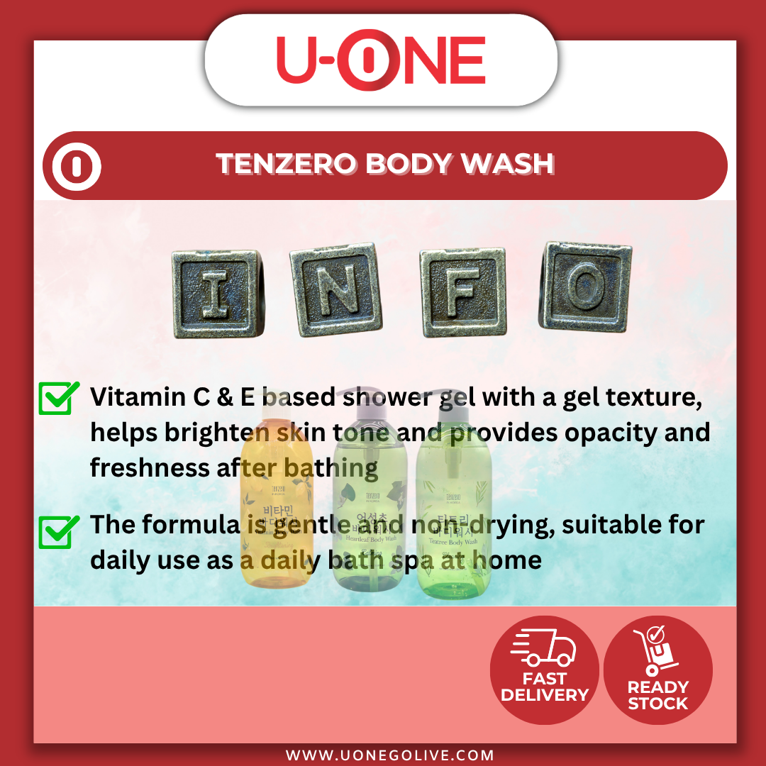U-ONE | Korea | Tenzero | Body Wash | 1000ml | Body Care 