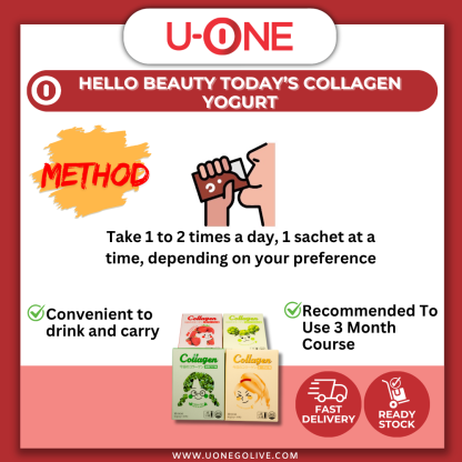 U-ONE | Korea | Today's Collagen Yogurt | 3g x 30stick