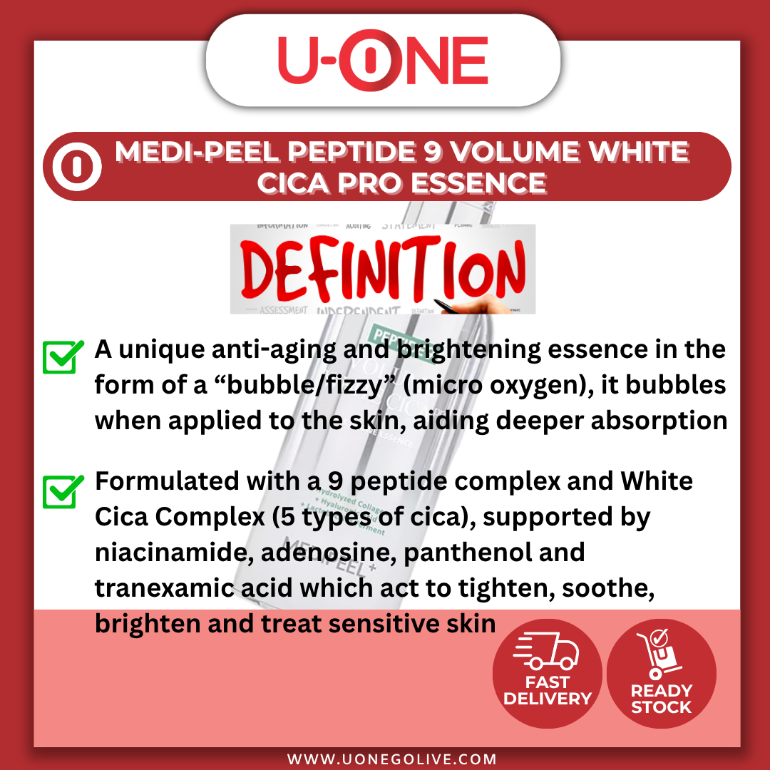 U-ONE | Korea | Medi-Peel | Peptide 9 Volume White Cica Pro Essence | 100ml | Facial Serum
