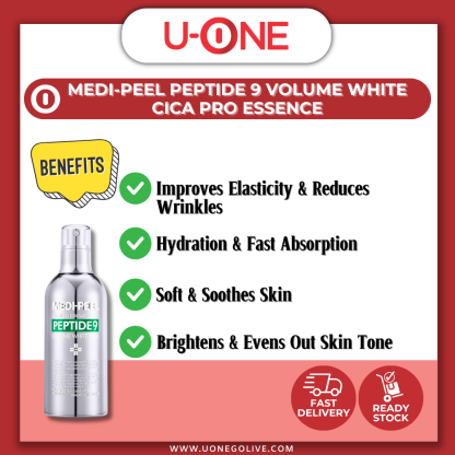 U-ONE | Korea | Medi-Peel | Peptide 9 Volume White Cica Pro Essence | 100ml | Facial Serum