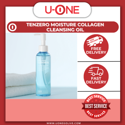 U-ONE | Korea | Tenzero | Moisture Collagen Cleansing Oil | 150ml | Facial Cleanser 