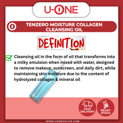 U-ONE | Korea | Tenzero | Moisture Collagen Cleansing Oil | 150ml | Facial Cleanser 