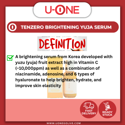 U-ONE | Korea | Tenzero | Brightening Yuja Serum | 50ml | SkinCare