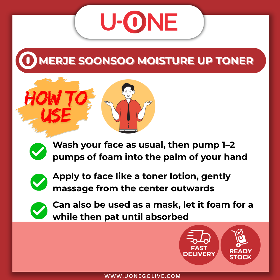 U-ONE | Korea | Merje | Soonsoo Moisture Up Toner | 150ml | Skin Care
