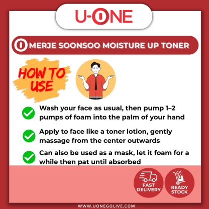 U-ONE | Korea | Merje | Soonsoo Moisture Up Toner | 150ml | Skin Care