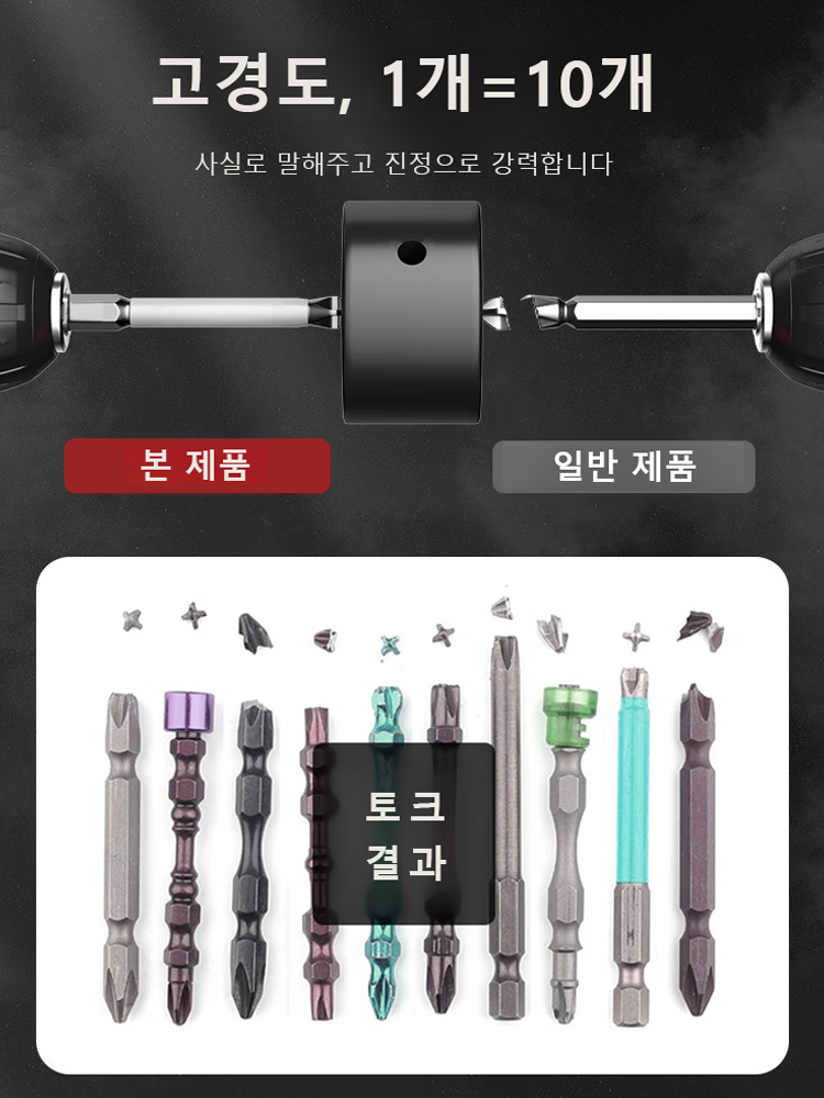 【마음에 들지 않으면 무료로 환불】K5 산업용 S2 합금강 스크류드라이버 비트 ❤️ 10배 미끄럼 방지 + 10배 내충격 + 10배 강력 자력