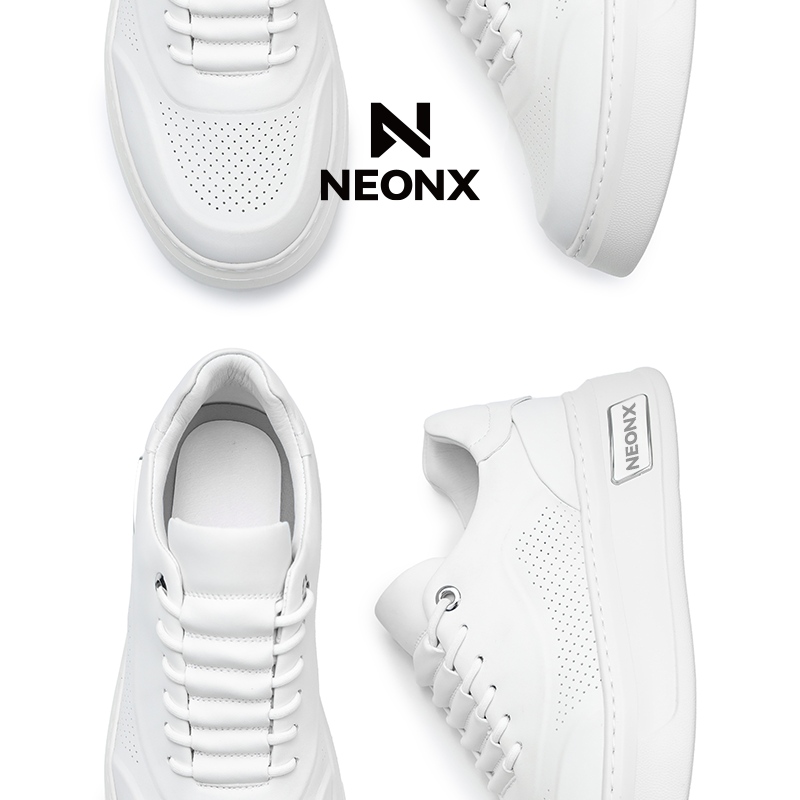NEONX經典百搭休閒白色皮鞋