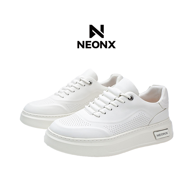 NEONX經典百搭休閒白色皮鞋