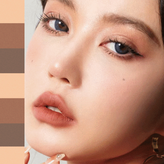 【ทาแล้วมีสามสี】อายแชโดว์3สีแบบแท่ง