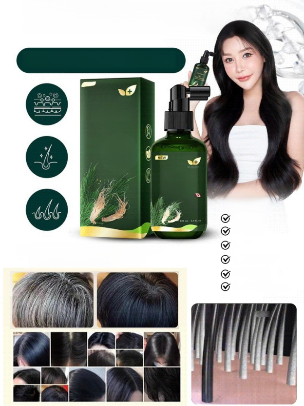 【ไวท์แฮร์ แคร์ แบล็ค】สเปรย์น้ำมันบำรุงผม