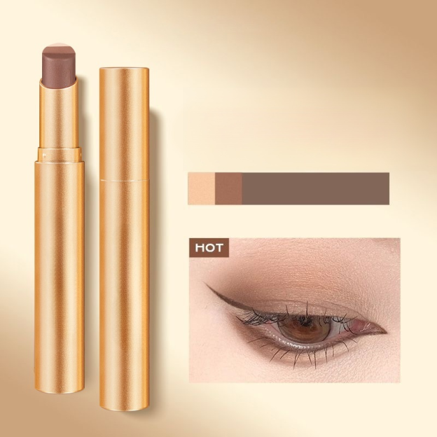 【ทาแล้วมีสามสี】อายแชโดว์3สีแบบแท่ง