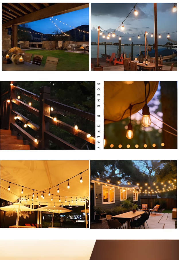 โคมไฟโซลาร์เซลล์ตกแต่งสวนลานบ้านกลางแจ้งและแคมป์ปิ้ง