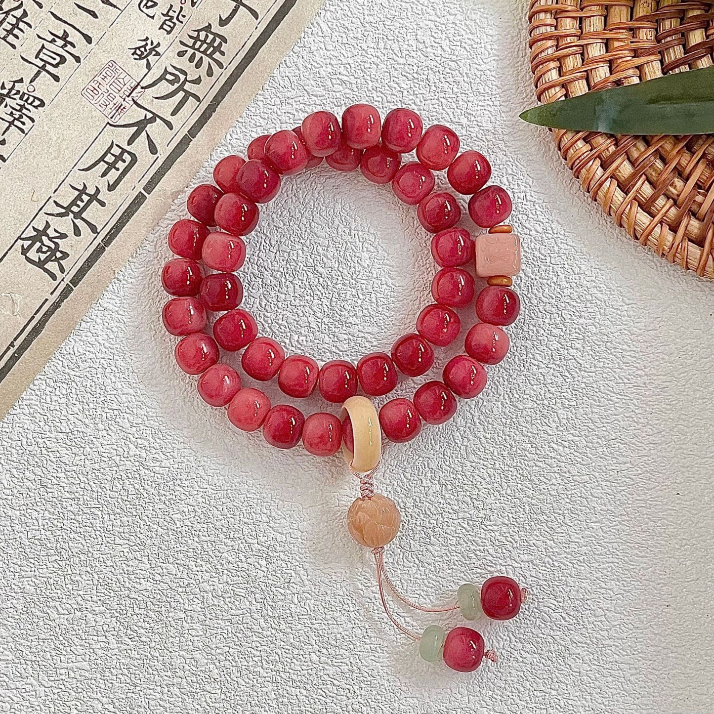 【開光產品】烏梅子醬菩提手串獨家開運・天然能量・甜酷必備