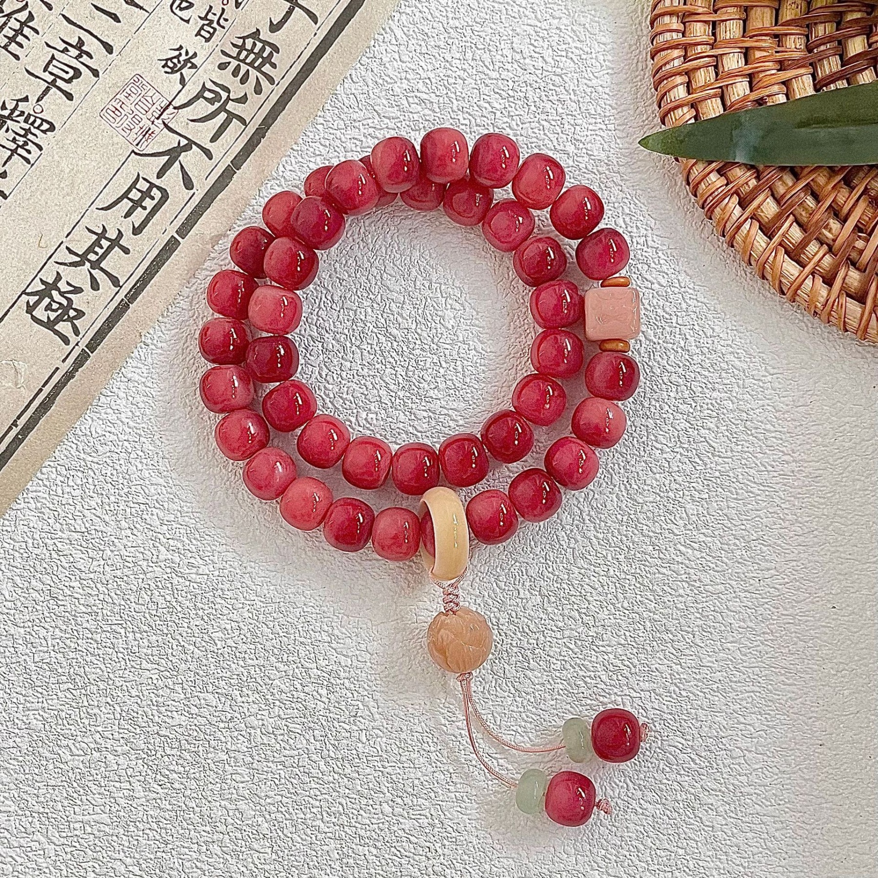 【開光產品】烏梅子醬菩提手串獨家開運・天然能量・甜酷必備