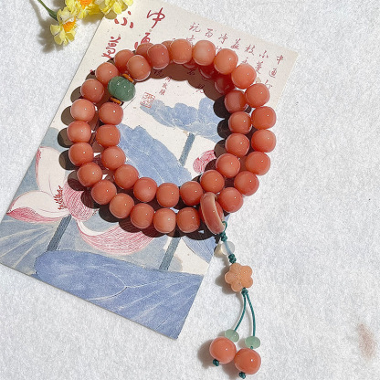 【開光產品】烏梅子醬菩提手串獨家開運・天然能量・甜酷必備