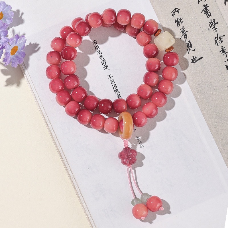 【開光產品】烏梅子醬菩提手串獨家開運・天然能量・甜酷必備