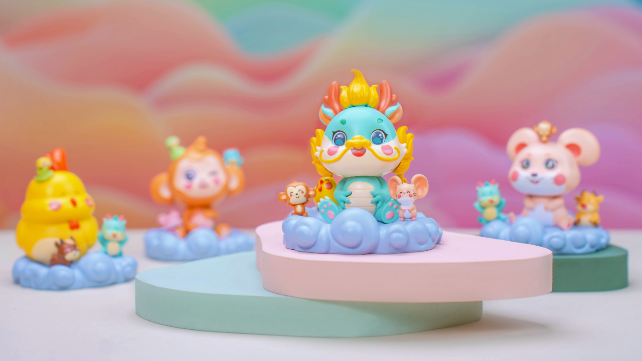 2025 Year of the Snake Fortune Decoration | Chinese Zodiac Triad & Hexad Harmony Figurine for Home & Office – Attract Luck, Wealth, and Noble Support