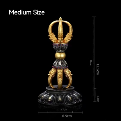 Five-Pronged Vajra-Annihilate Delusions, Shatter Obstacles. Transform Consciousness into Wisdom, Attain Perfect Enlightenment