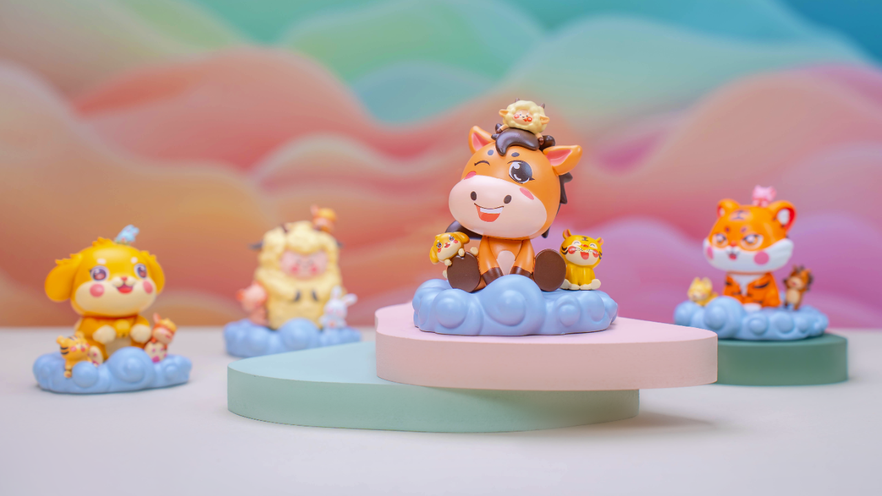 2025 Year of the Snake Fortune Decoration | Chinese Zodiac Triad & Hexad Harmony Figurine for Home & Office – Attract Luck, Wealth, and Noble Support