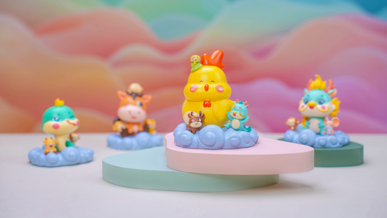 2025 Year of the Snake Fortune Decoration | Chinese Zodiac Triad & Hexad Harmony Figurine for Home & Office – Attract Luck, Wealth, and Noble Support