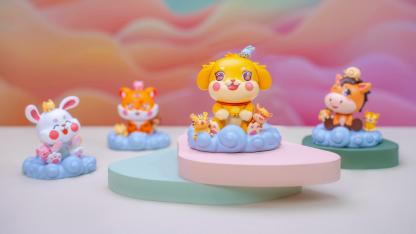 2025 Year of the Snake Fortune Decoration | Chinese Zodiac Triad & Hexad Harmony Figurine for Home & Office – Attract Luck, Wealth, and Noble Support