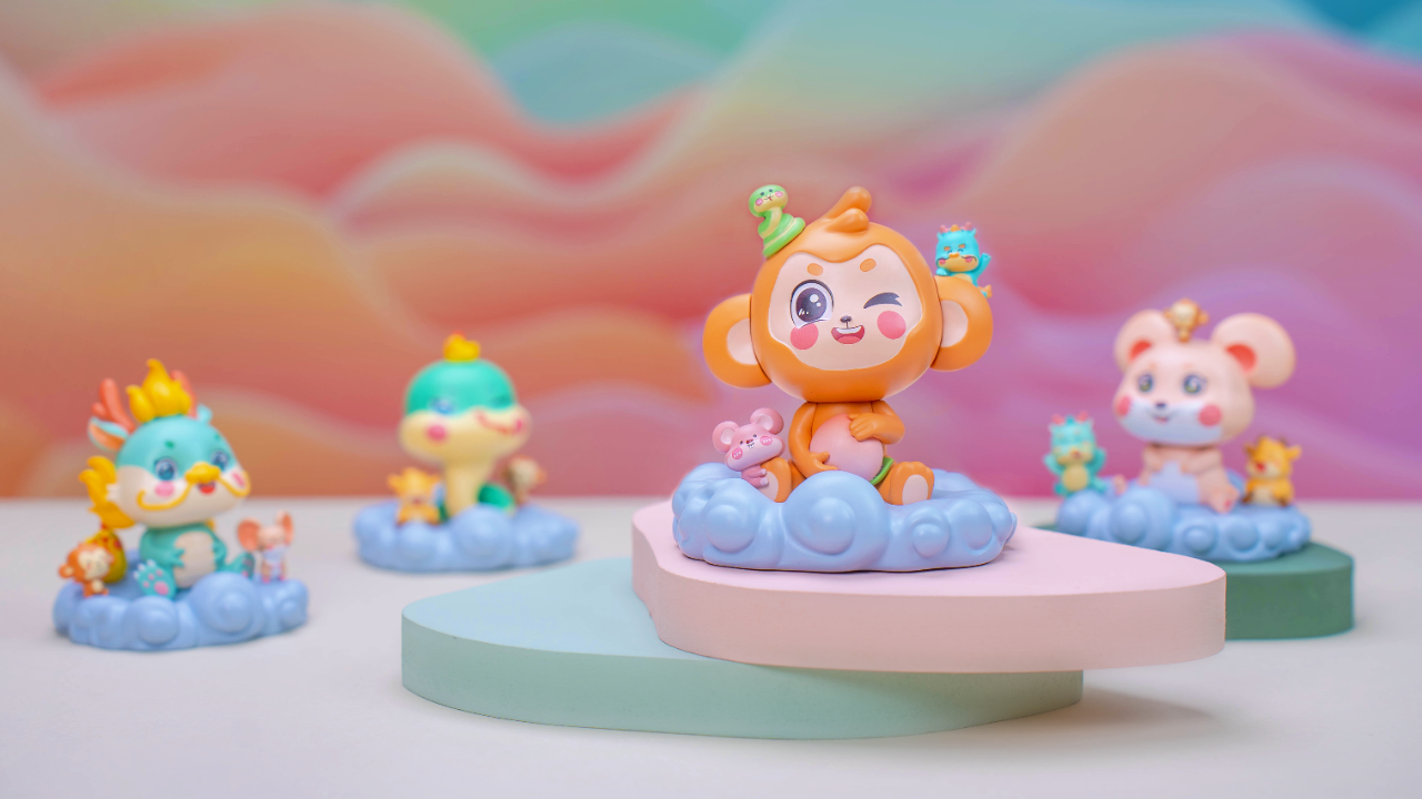 2025 Year of the Snake Fortune Decoration | Chinese Zodiac Triad & Hexad Harmony Figurine for Home & Office – Attract Luck, Wealth, and Noble Support