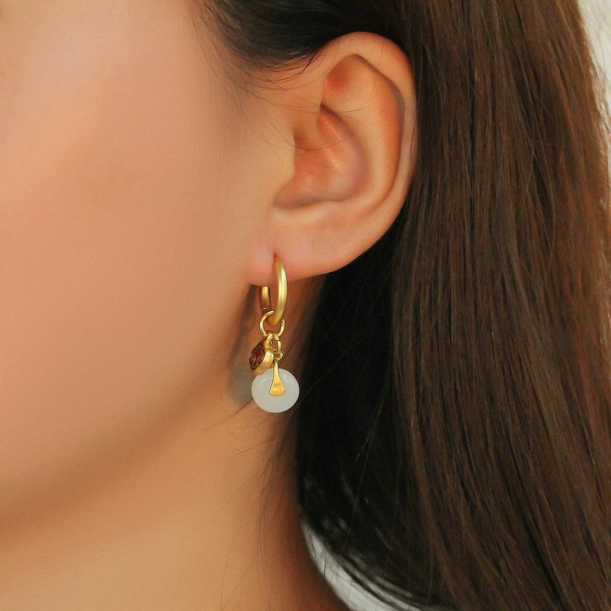 Ruyi Peace Knot Earrings-good fortune, wishes fulfilled, and a life of prosperity