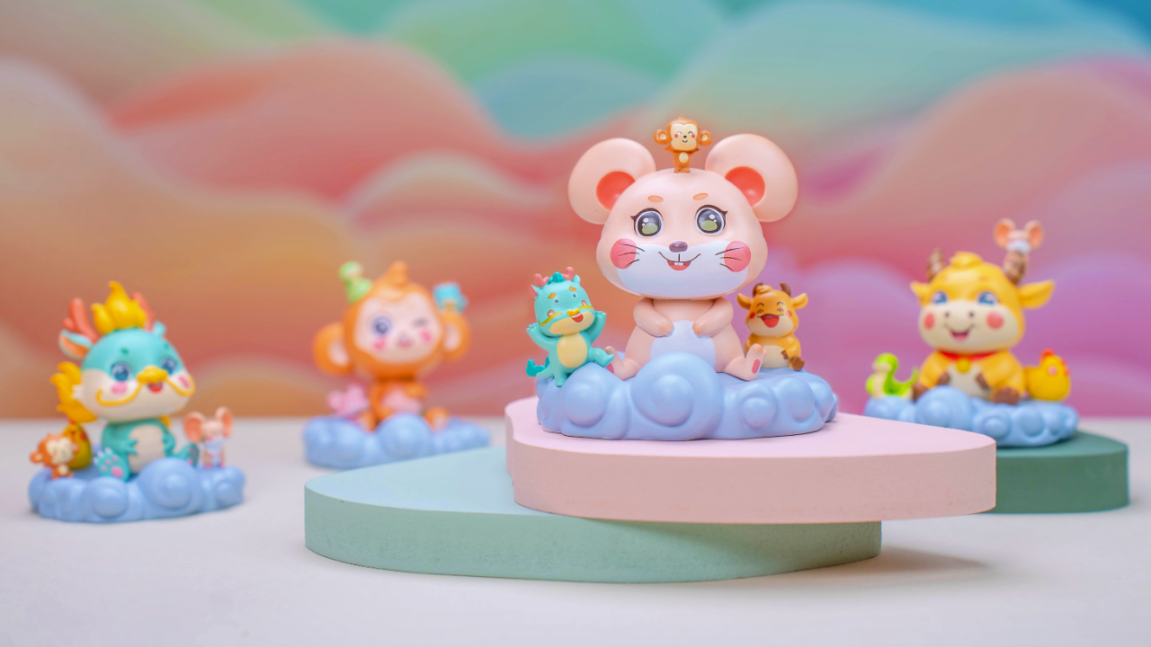 2025 Year of the Snake Fortune Decoration | Chinese Zodiac Triad & Hexad Harmony Figurine for Home & Office – Attract Luck, Wealth, and Noble Support