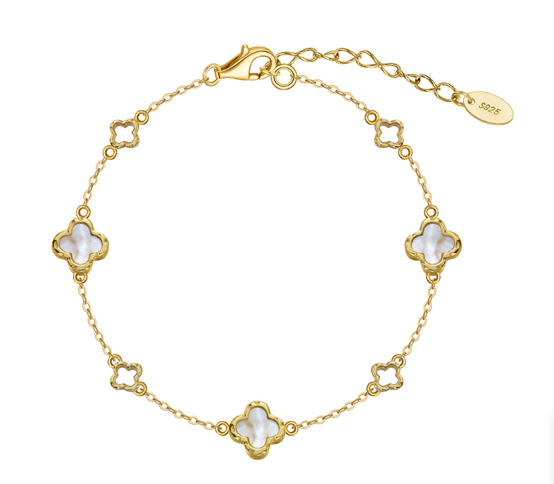 Lucky Four Leaf Clover Bracelet - Overflowing Luck