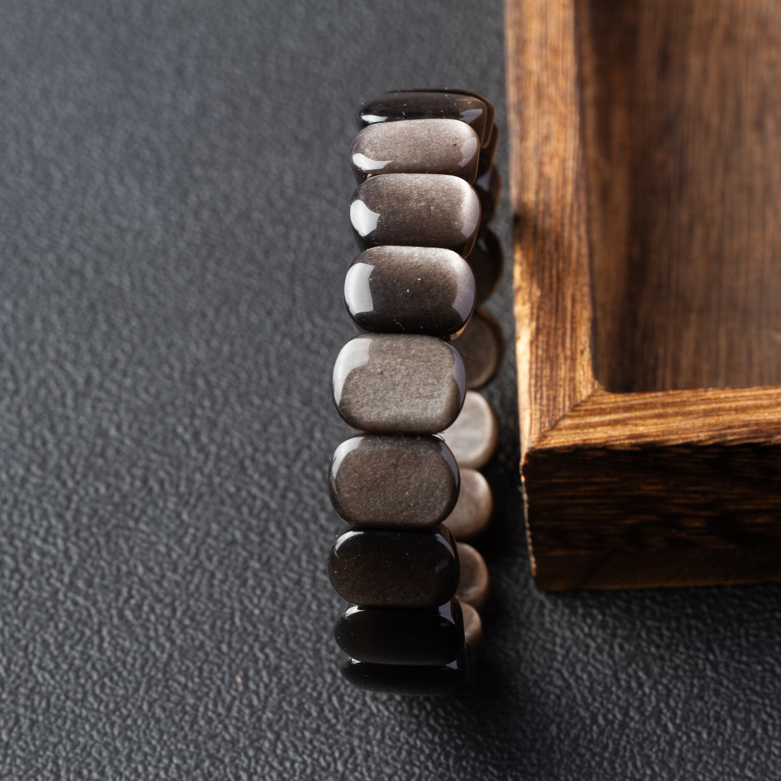 天然金&银曜石手牌手链-2025年本命年吉祥物