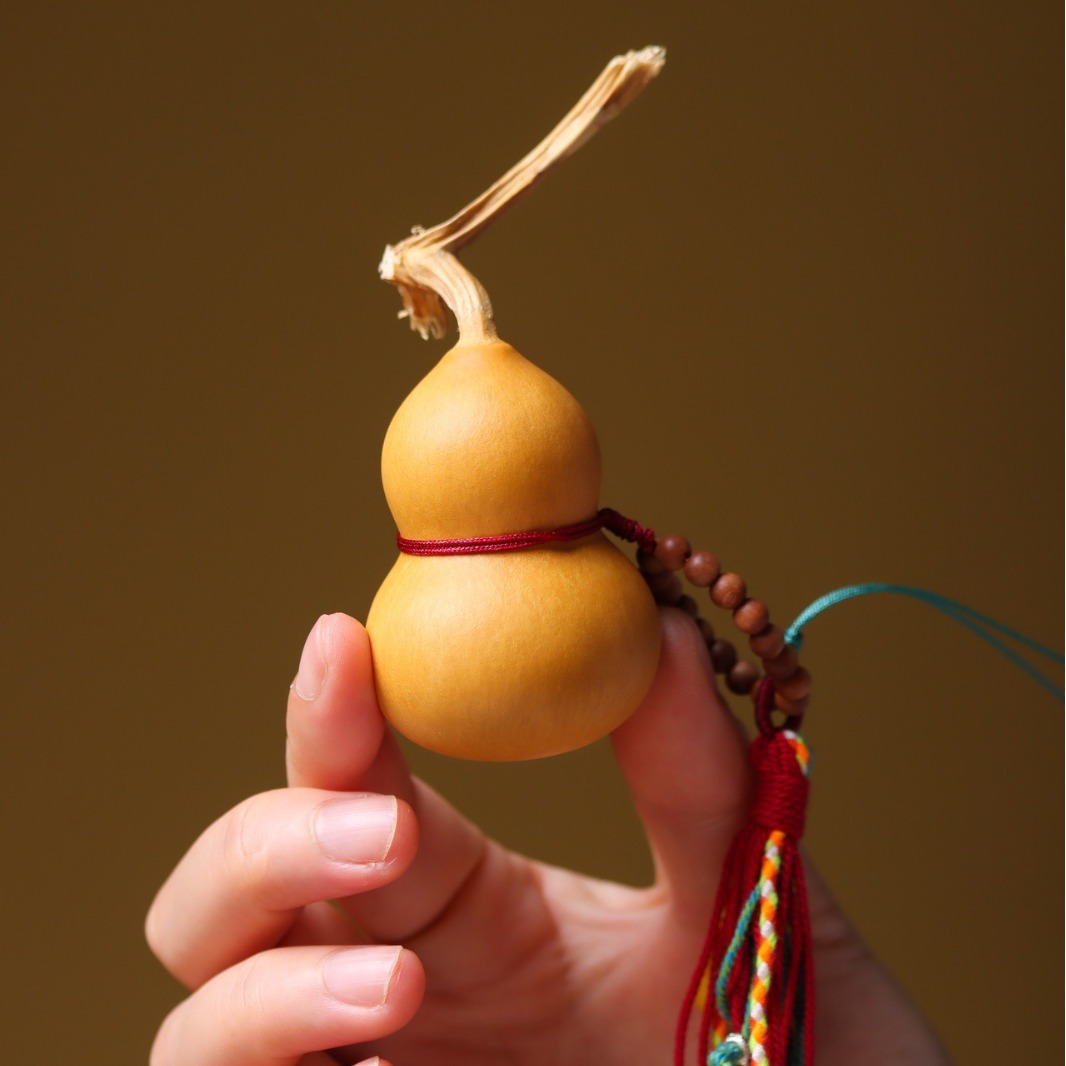 Natural Gourd Woven Cell Phone Charm