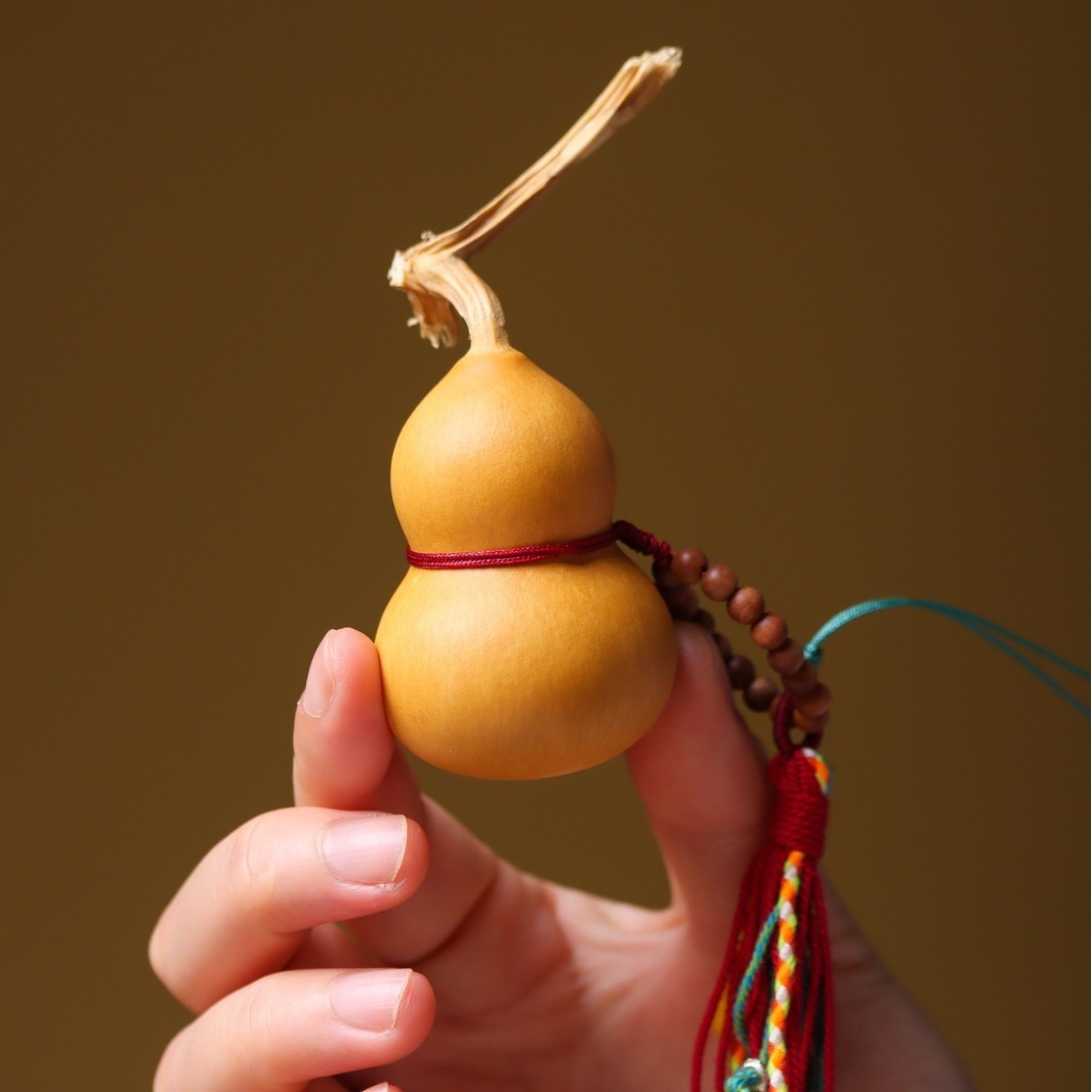 Natural Gourd Woven Cell Phone Charm