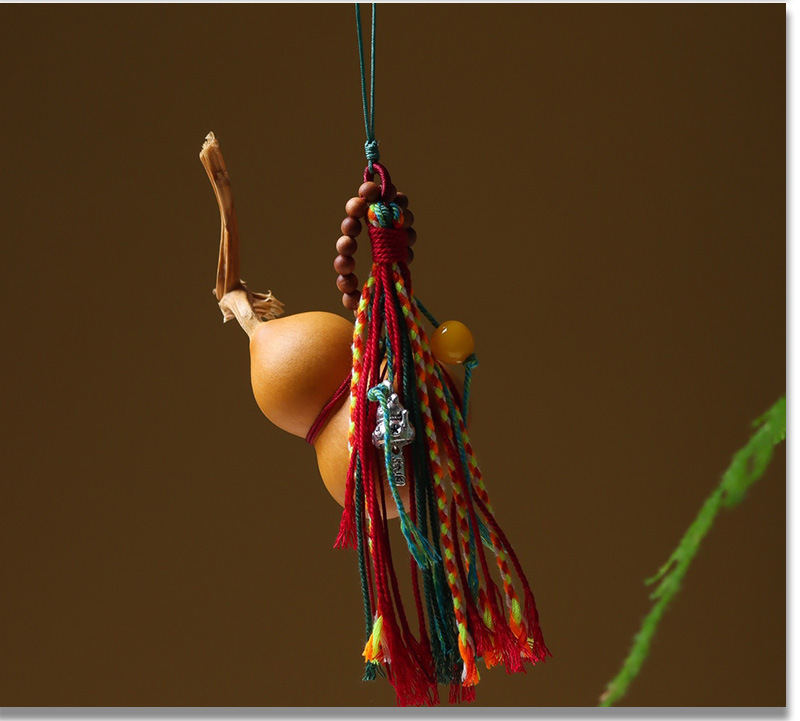 Natural Gourd Woven Cell Phone Charm